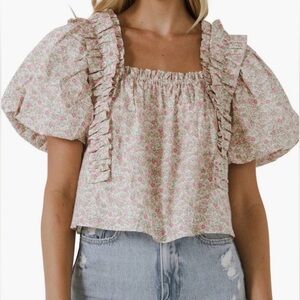 English factory floral spring top